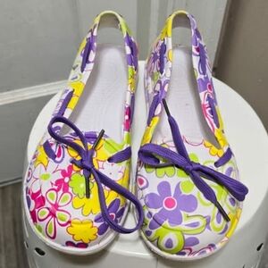 Flora Ballerina Rubber Flats Multicolor Slip-On Shoe Women's Size  7🌴✌️